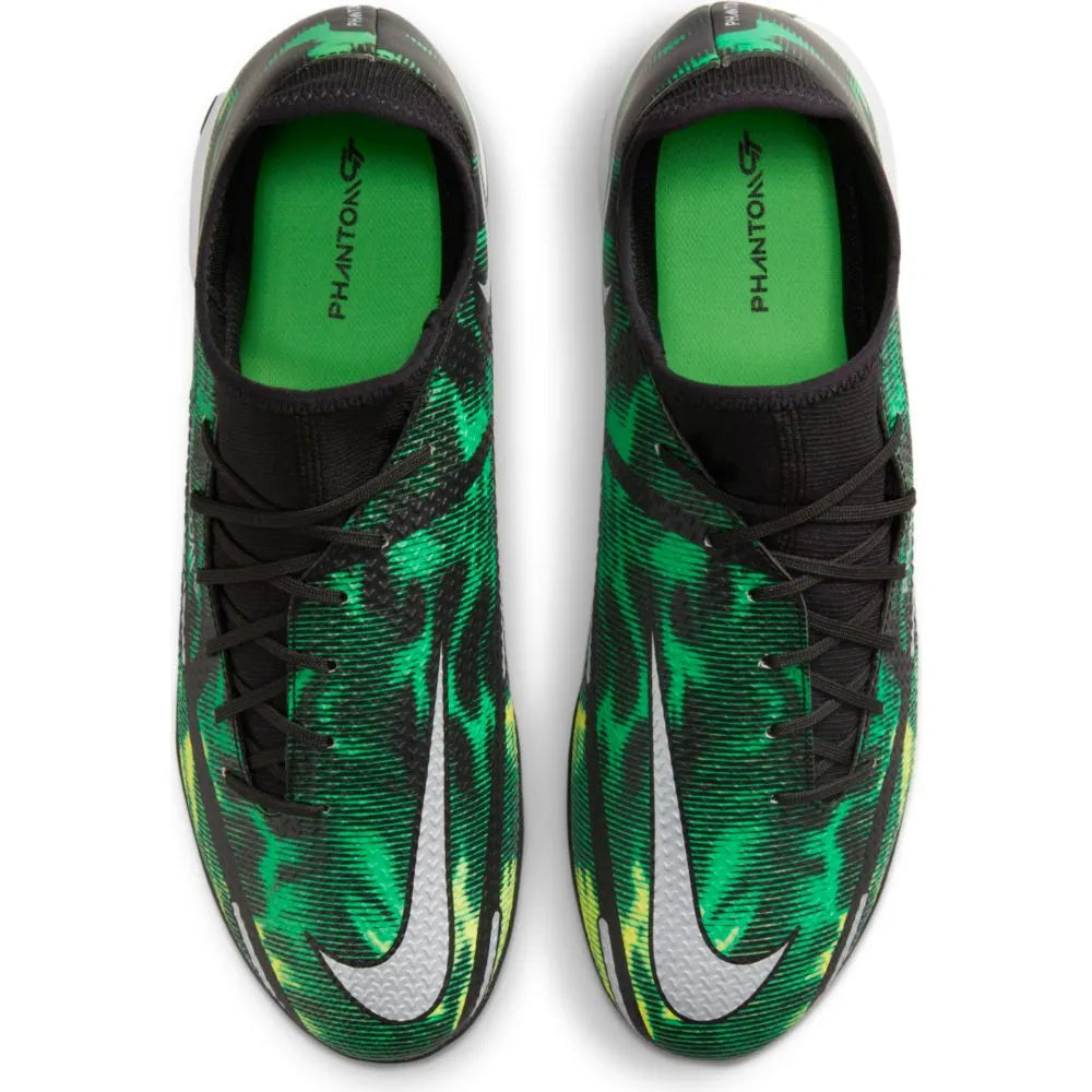 Nike Phantom GT2 Academy DF SW IC - Black-Green Strike (Pair - Top)