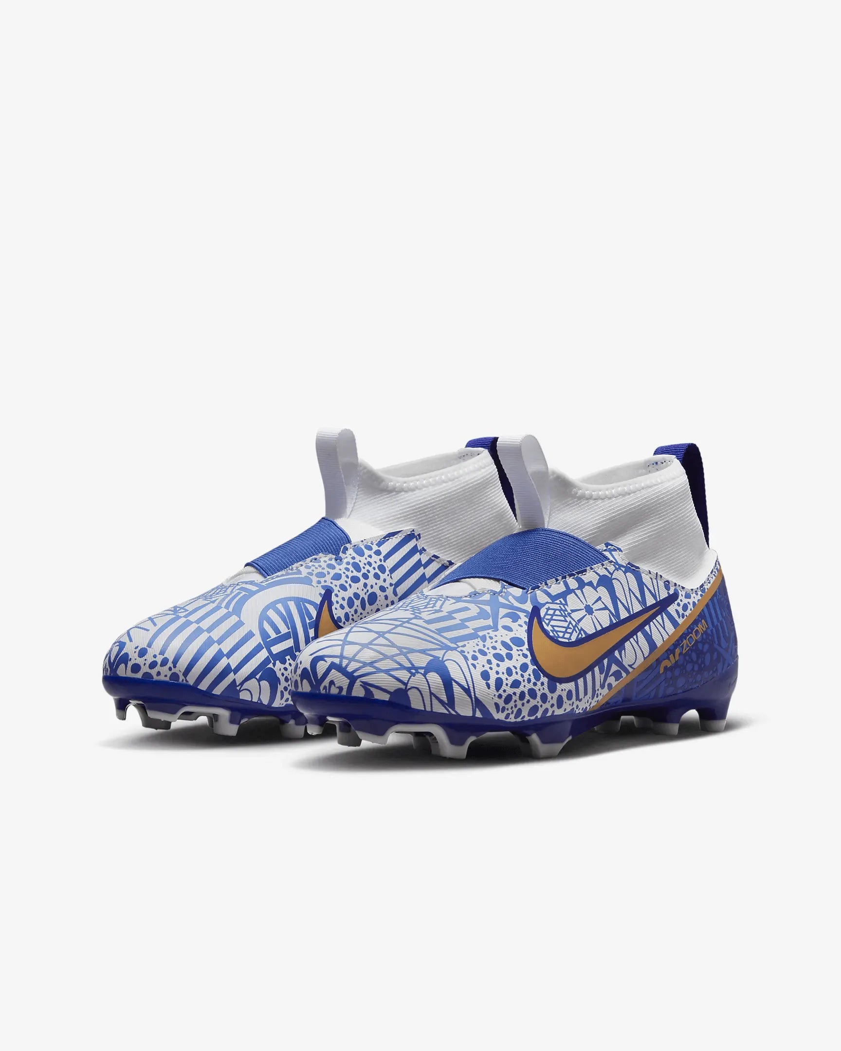  Nike Jr ZM Superfly 9 Acad Mds FGMG - White-Metallic Copper (Pair - Diagonal)