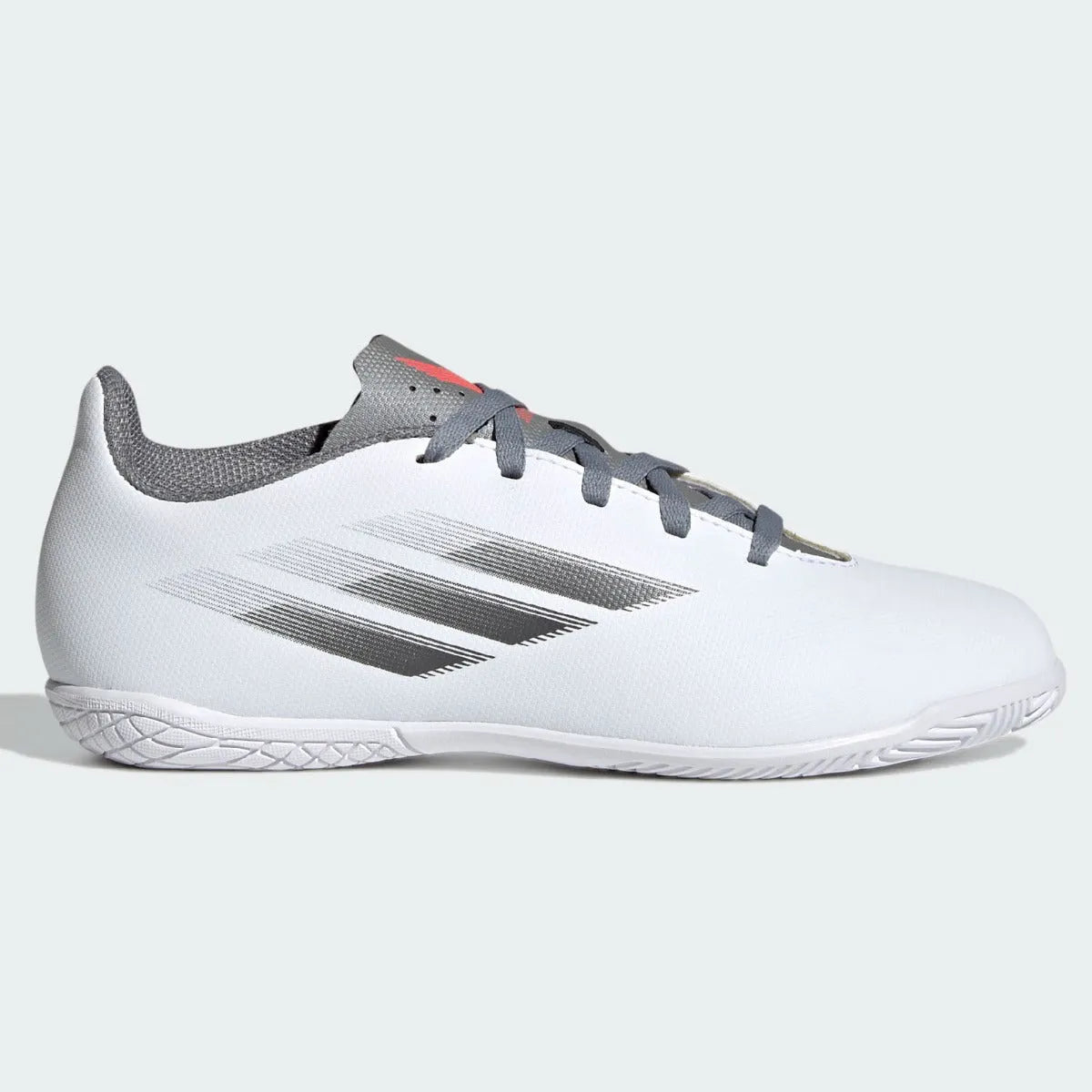 Adidas JR X Speedflow .4 IN - White-Iron Metallic (Side 1)