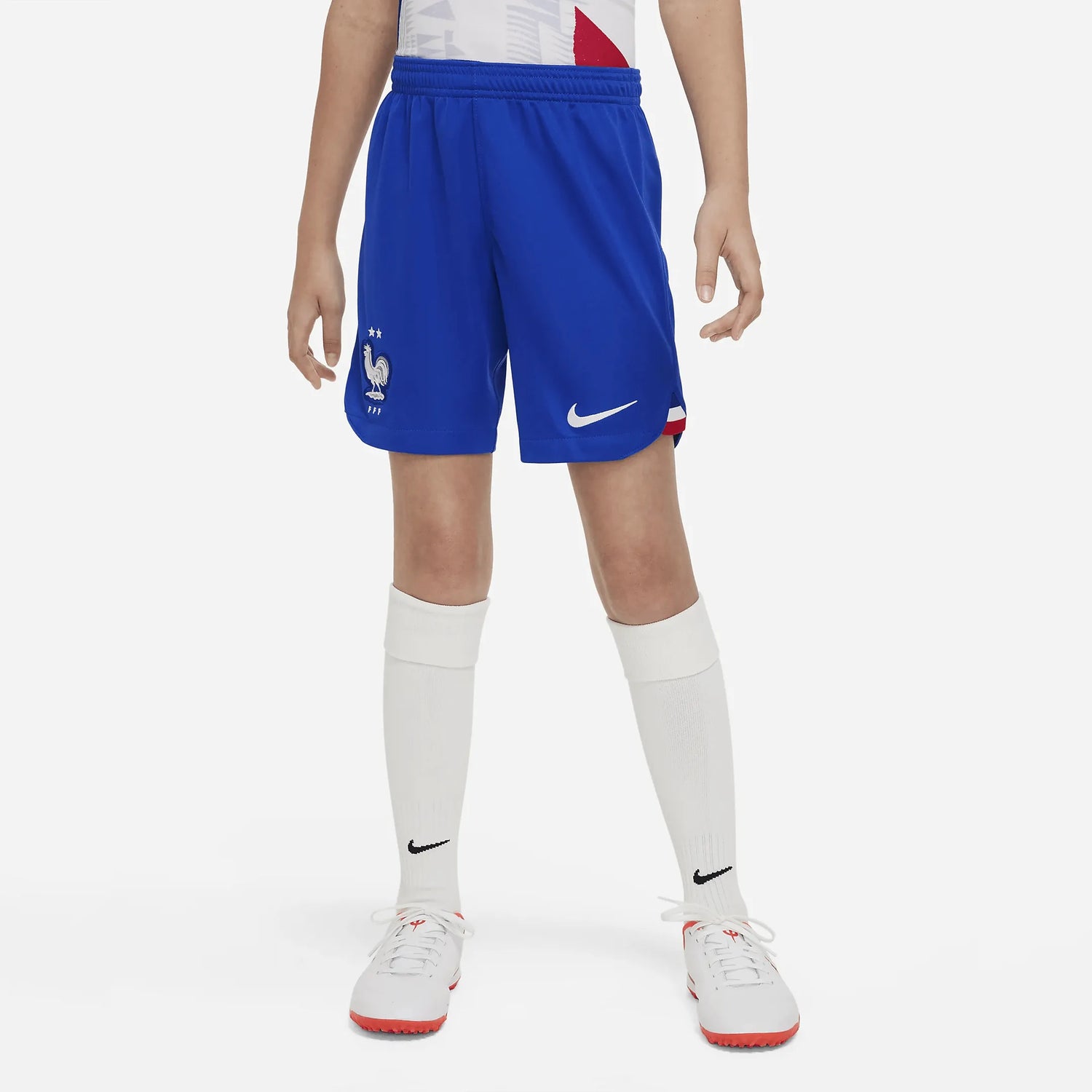 Nike 2022-23 France Youth Away Dri-Fit Shorts (Model - Front)