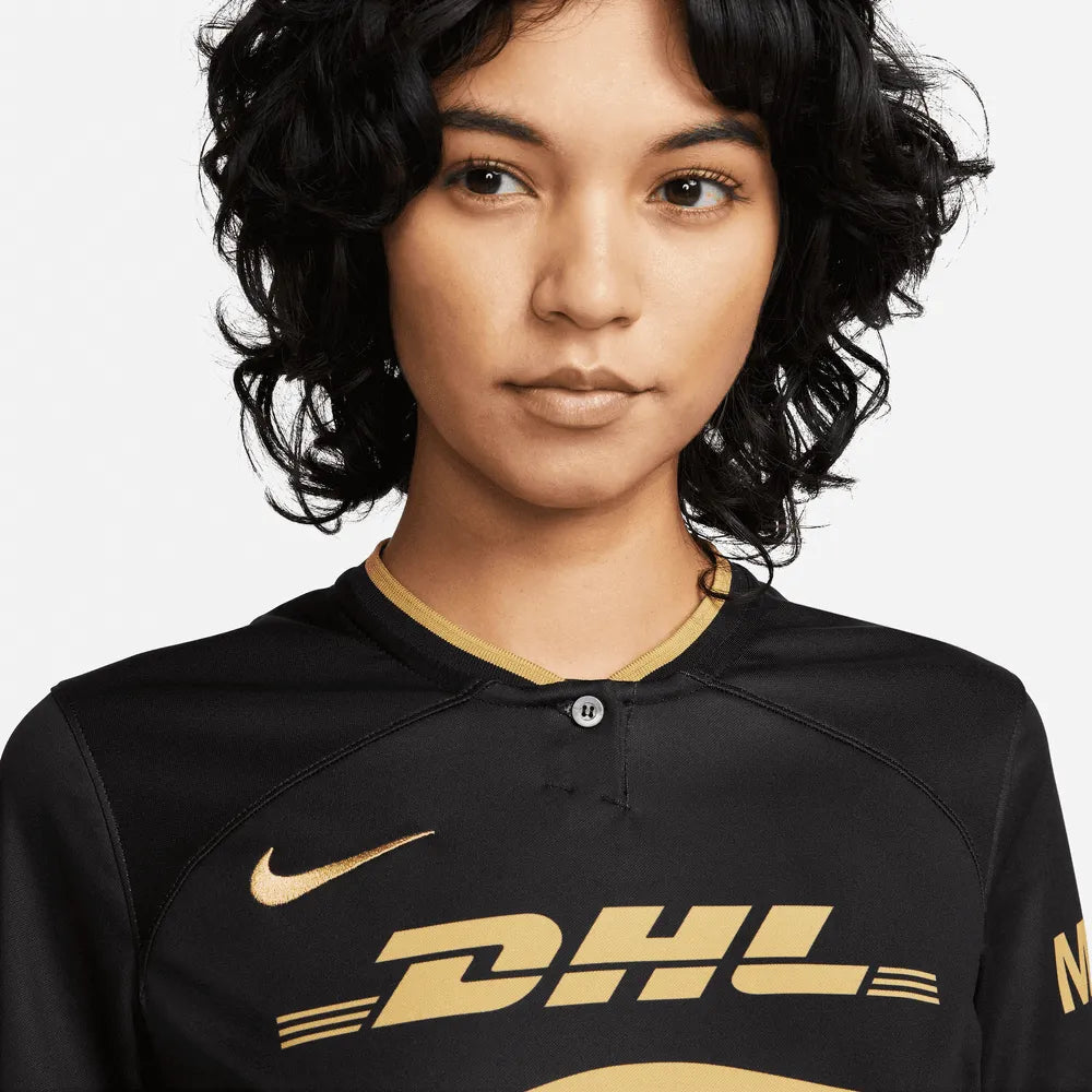 Nike 2023 Pumas Womens Third Jersey - Black - Gold (Detail 1)