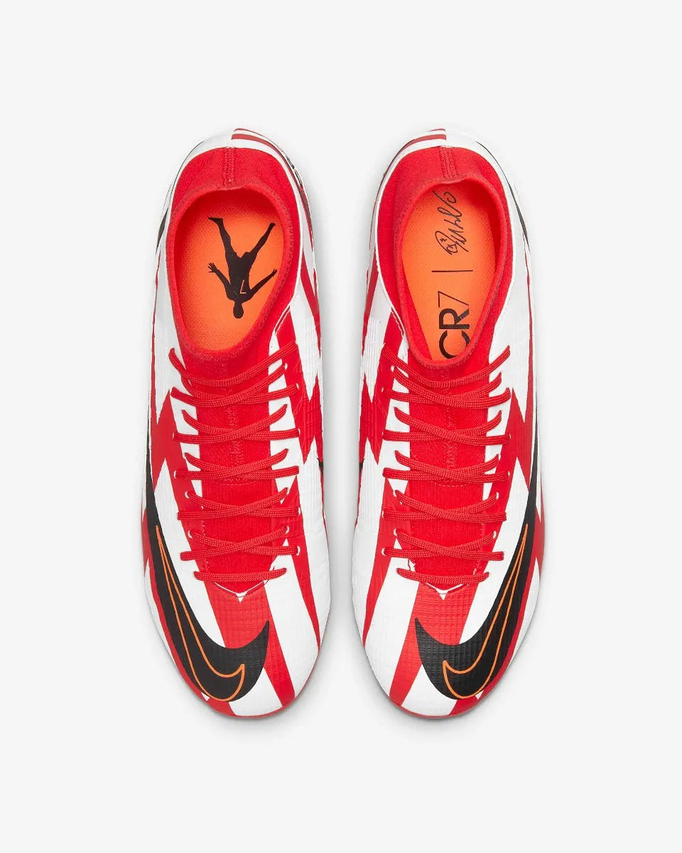 Nike Superfly 8 Academy CR7 FG-MG - Red-White Soccer Cleats