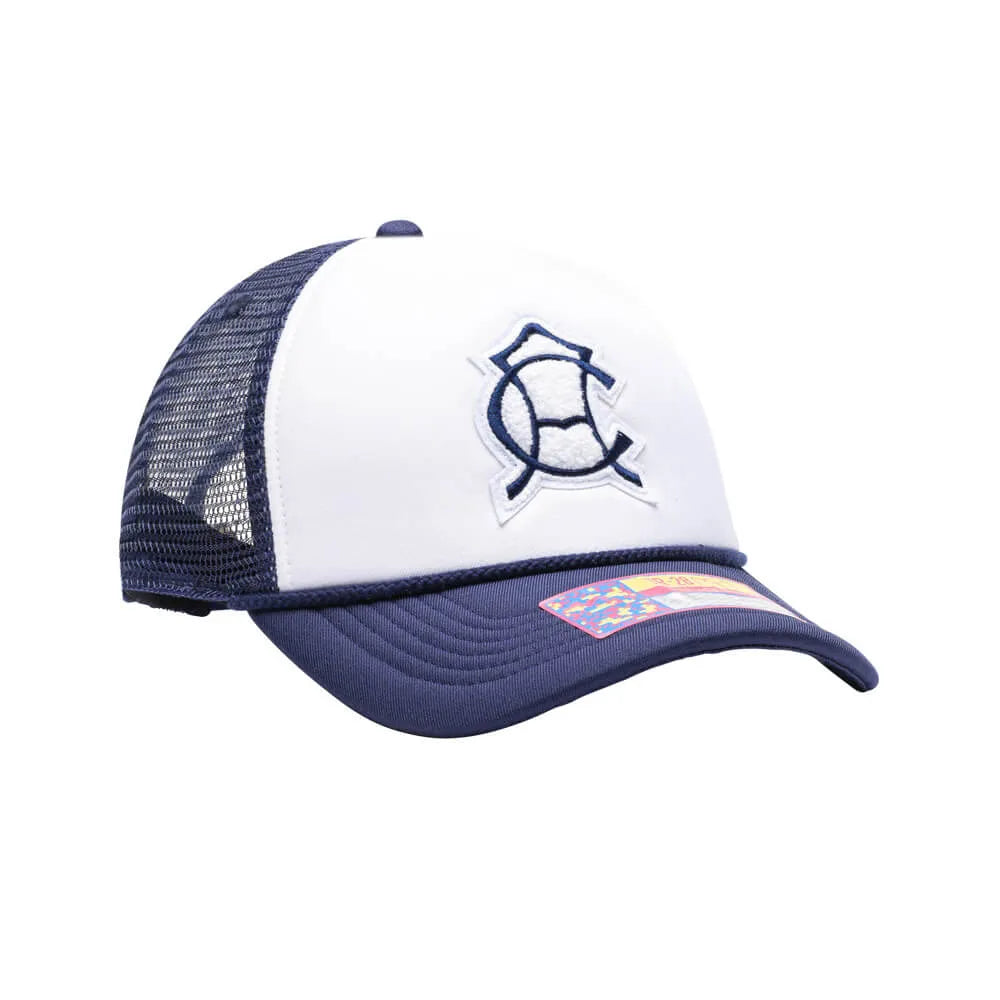 FI Collection Club America Scout Trucker Hat - White-Navy (Lateral - Side 2)