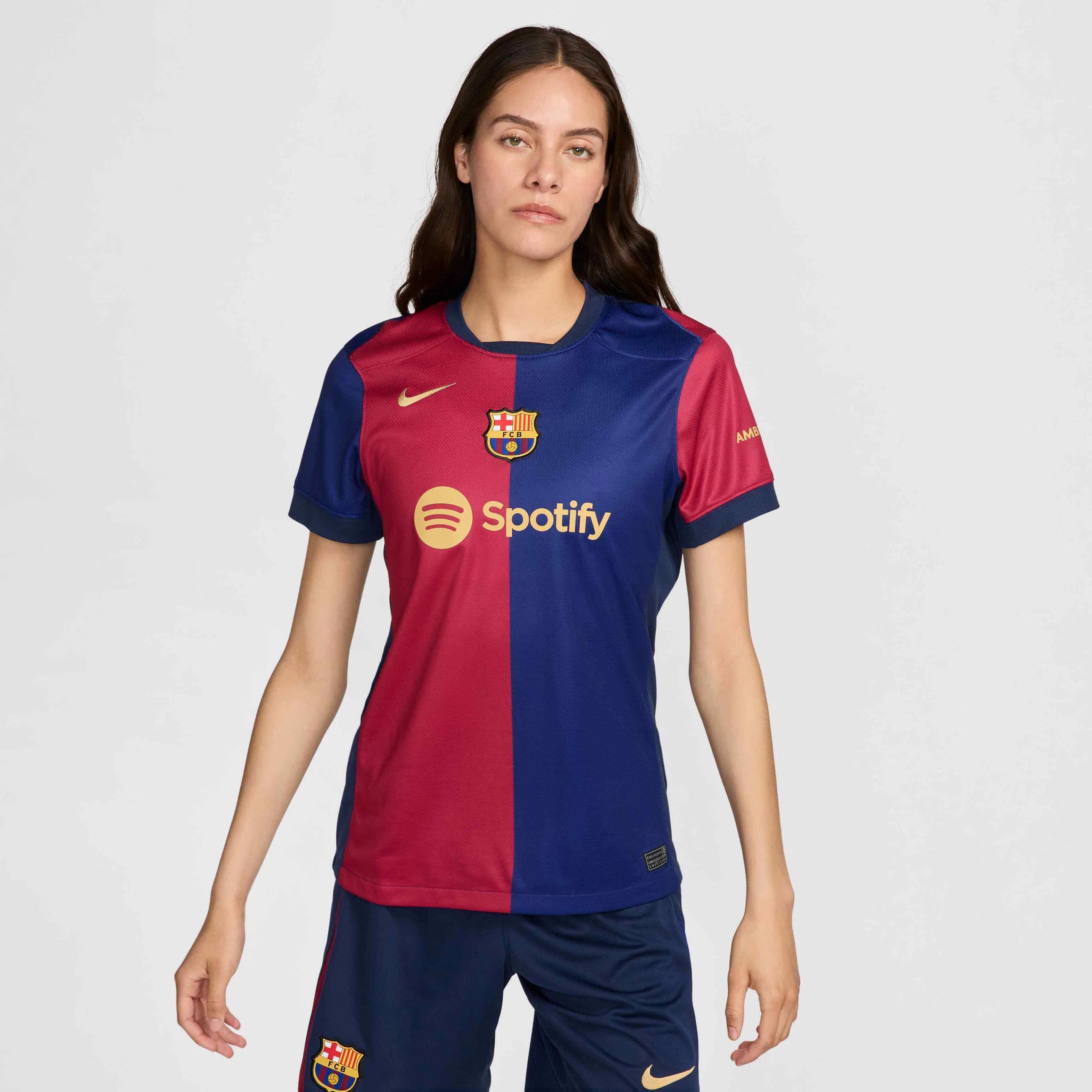 Nike 2024-25 Barcelona Women's Stadium Home Jersey (Model - Front)
