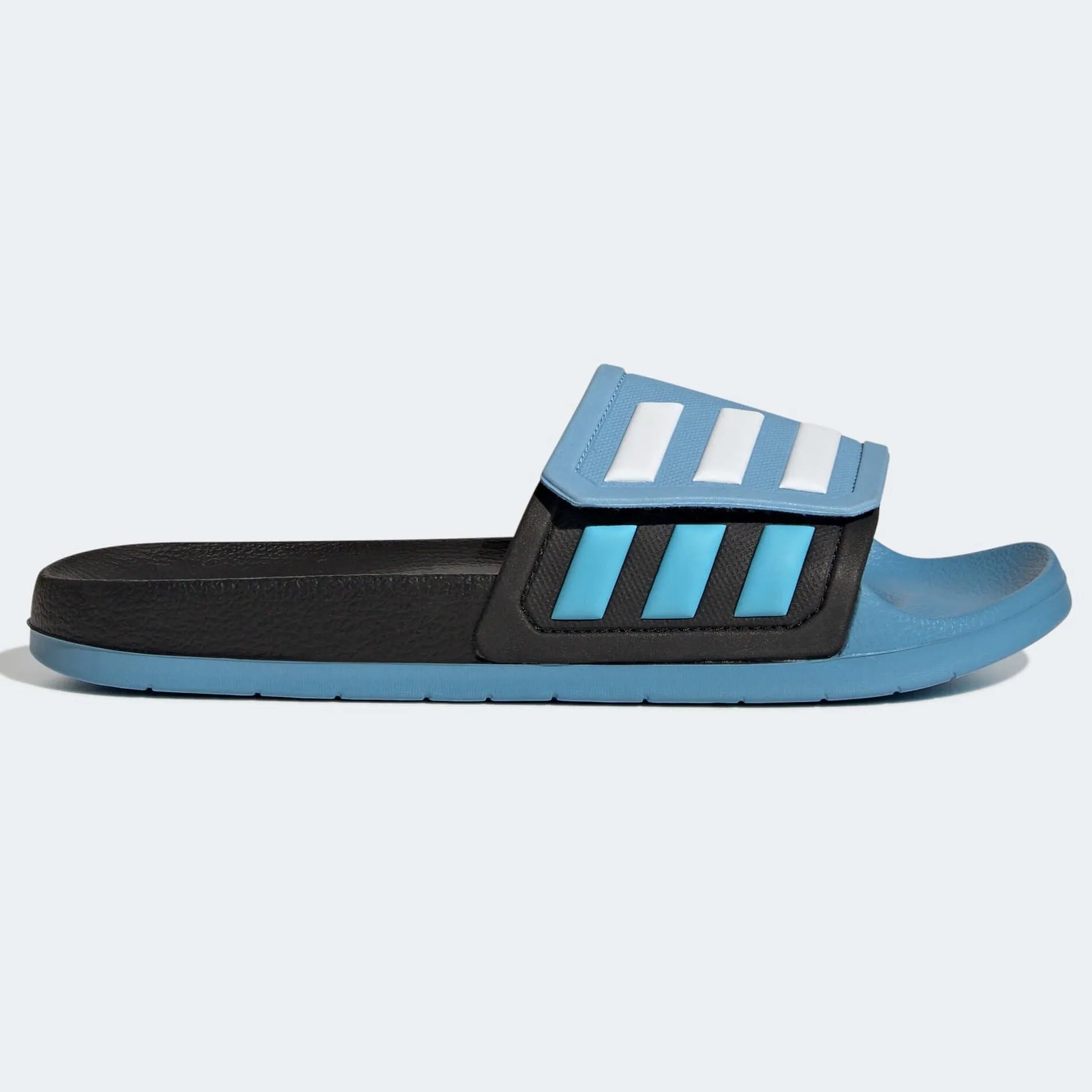 adidas Argentina Adilette TND Slides - Black-Light Blue (Side 1)