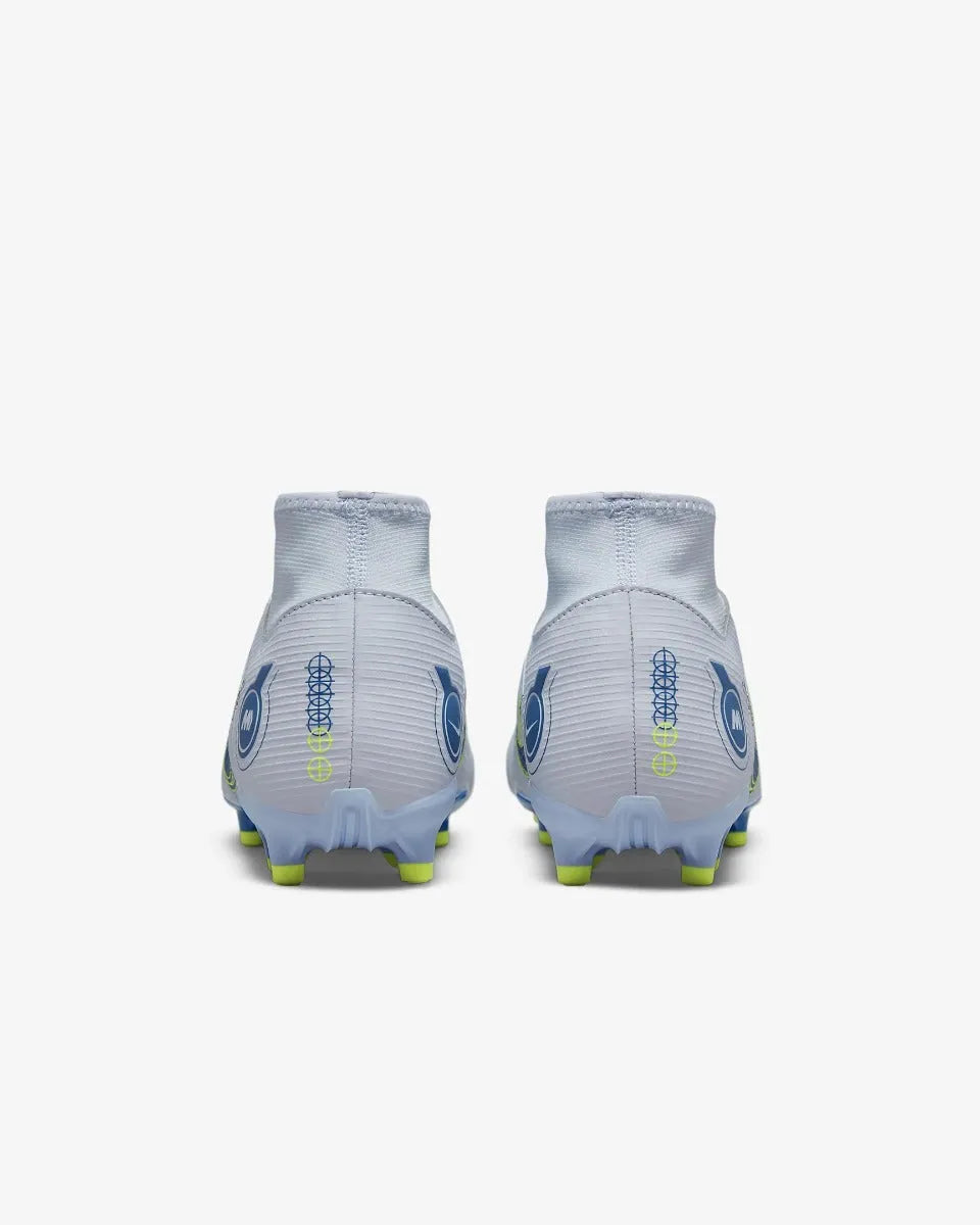 Nike Mercurial Superfly 8 Academy FG-MG - Grey-Blue (Pair - Back)