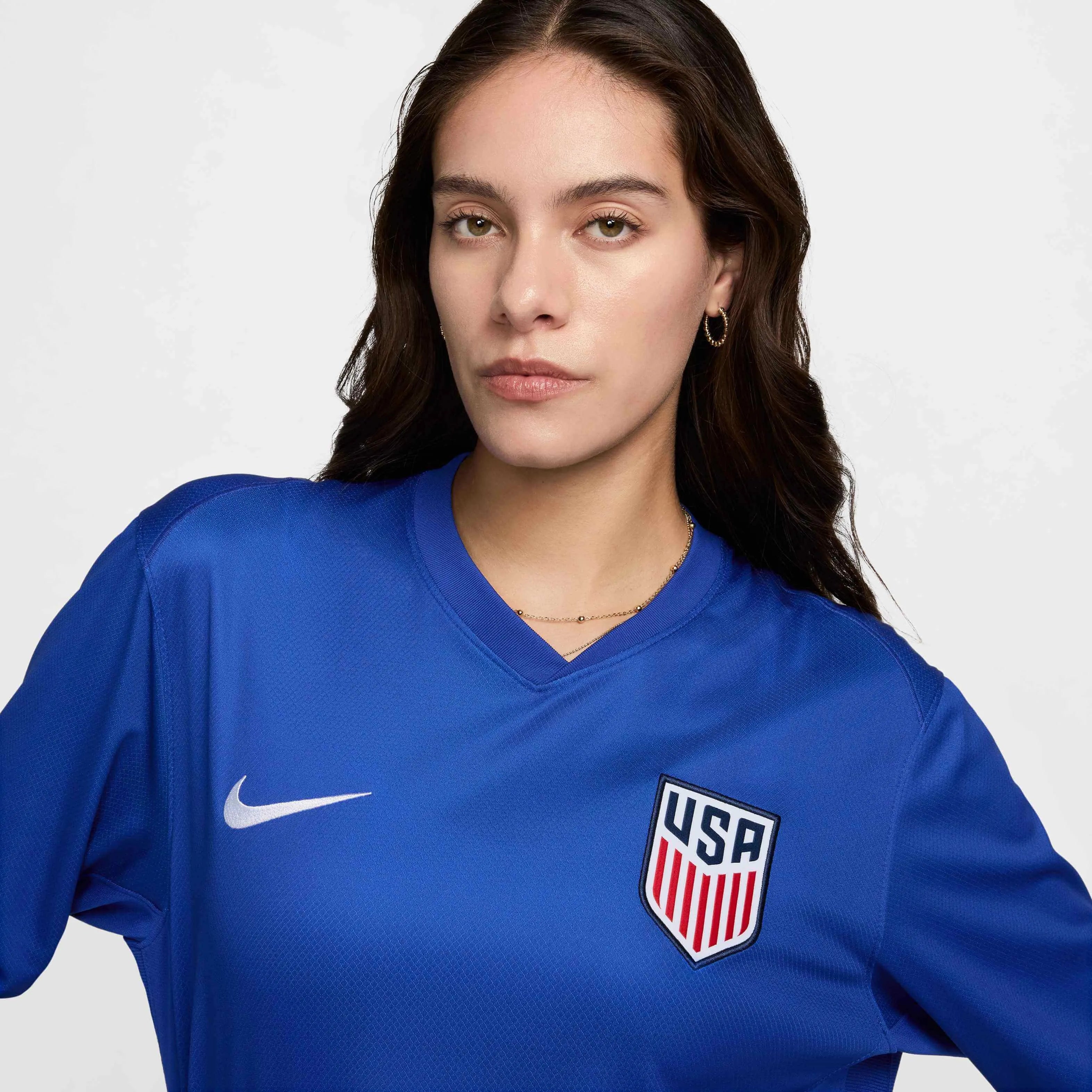 Nike 2024-25 USA Men's Stadium Away Long-Sleeve Jersey (Detail 1)