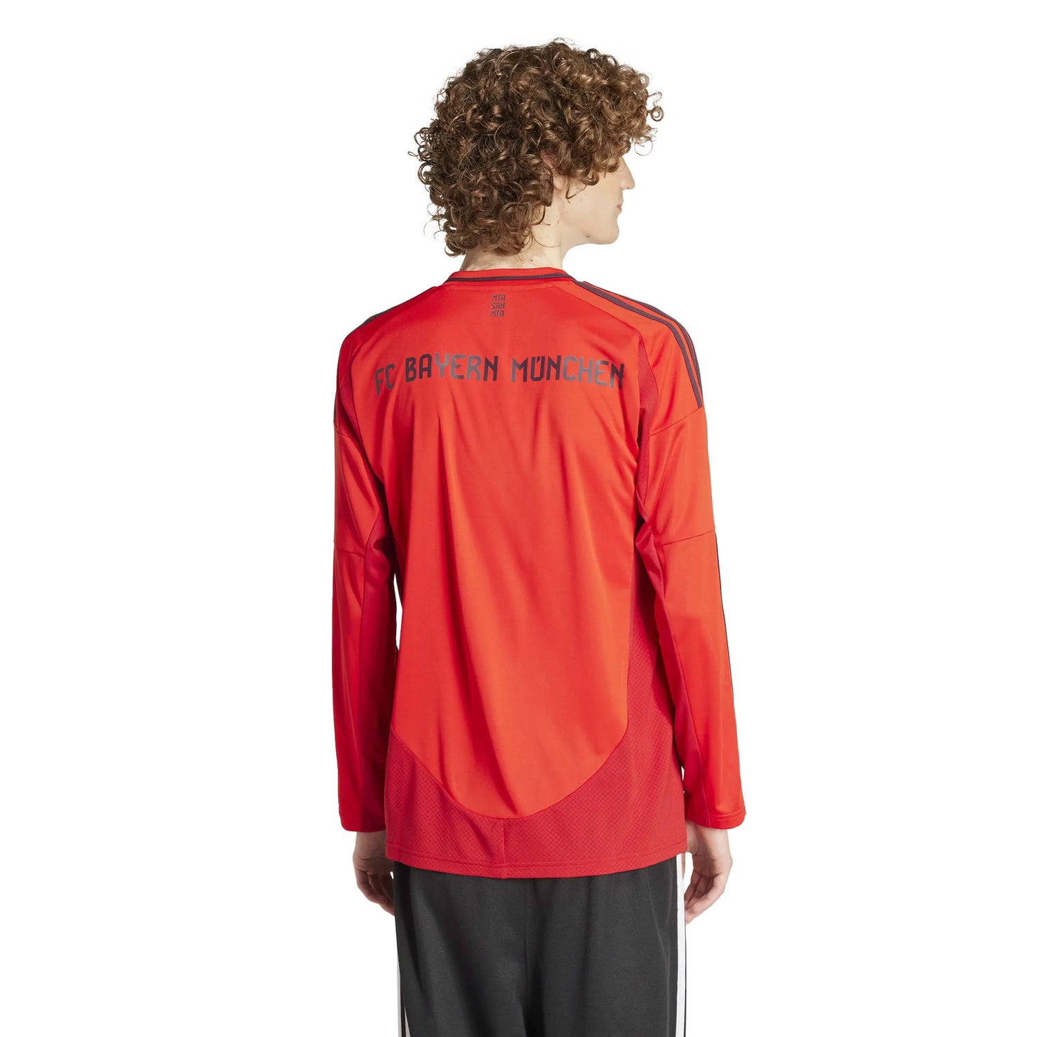 adidas 2024-25 Bayern Munich Men's Stadium Home Long-Sleeve Jersey (Model - Back)