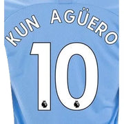 Man City 2019/20 Home Kun Aguero #10 Jersey Name Set