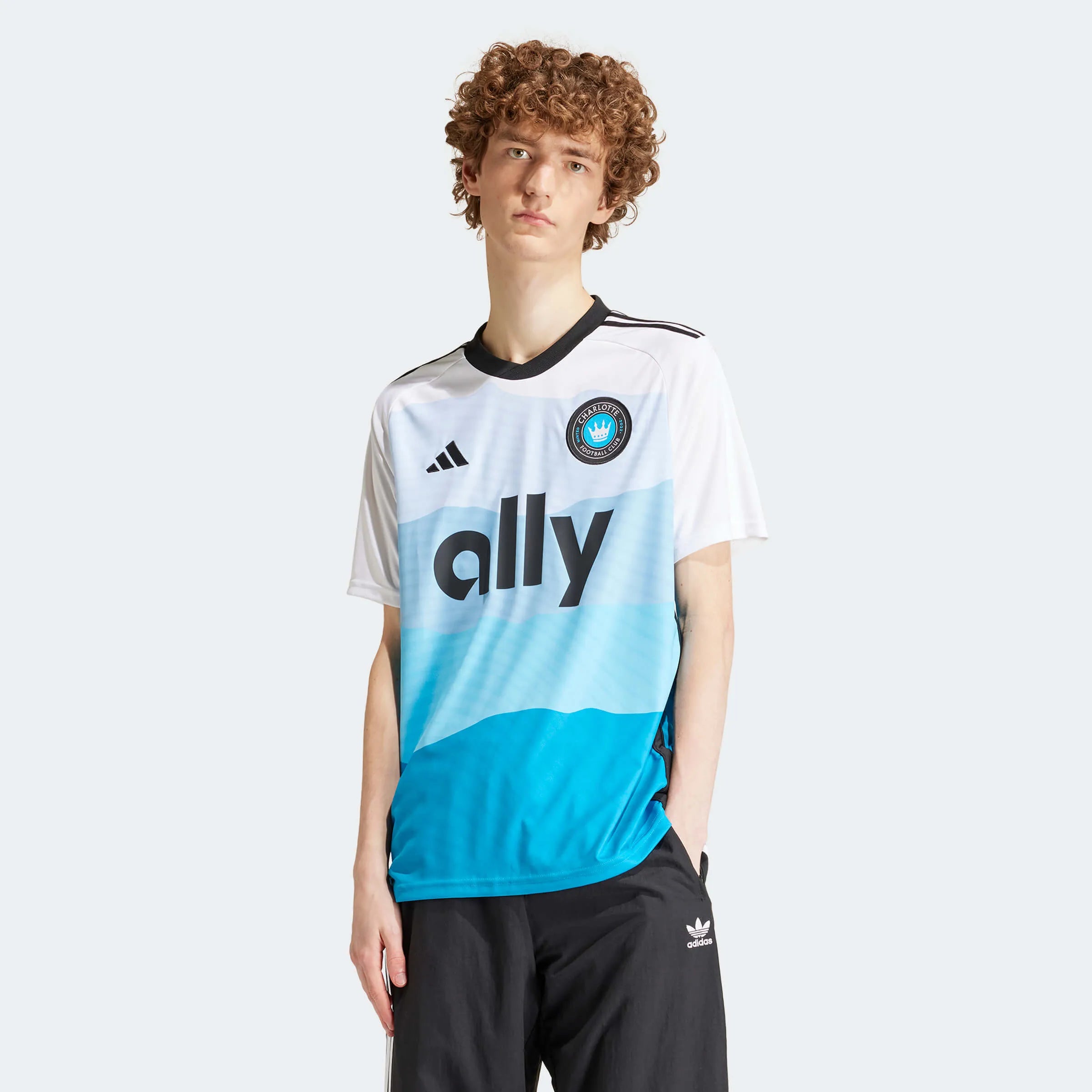 adidas 2024-25 Charlotte FC Men's Stadium Home Jersey (Model - Front)