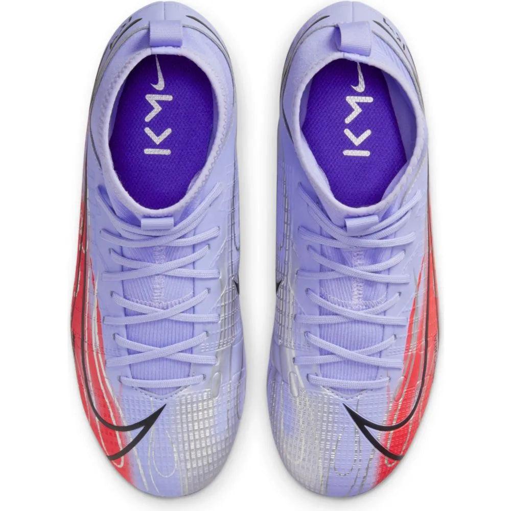 Nike JR Superfly 8 Academy KM FG-MG - Light Thistle-Bright Crimson (Pair - Top)