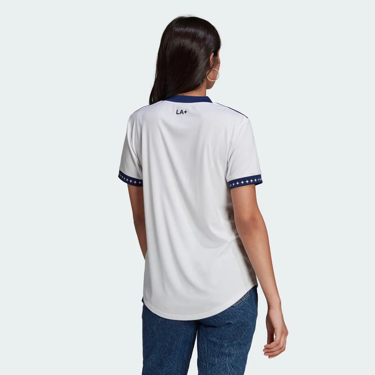 adidas 2022-23 LA Galaxy Women Home Jersey - White-Navy (Model - Back)