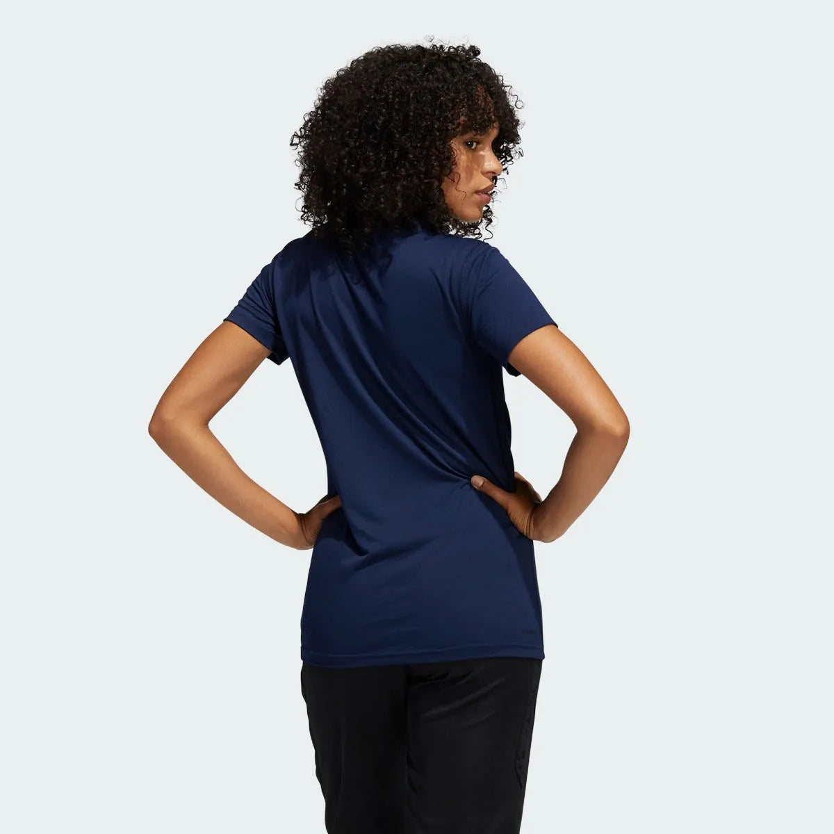 Adidas 2021 LA Galaxy Women Creator SS Tee - Navy (Model - Back)