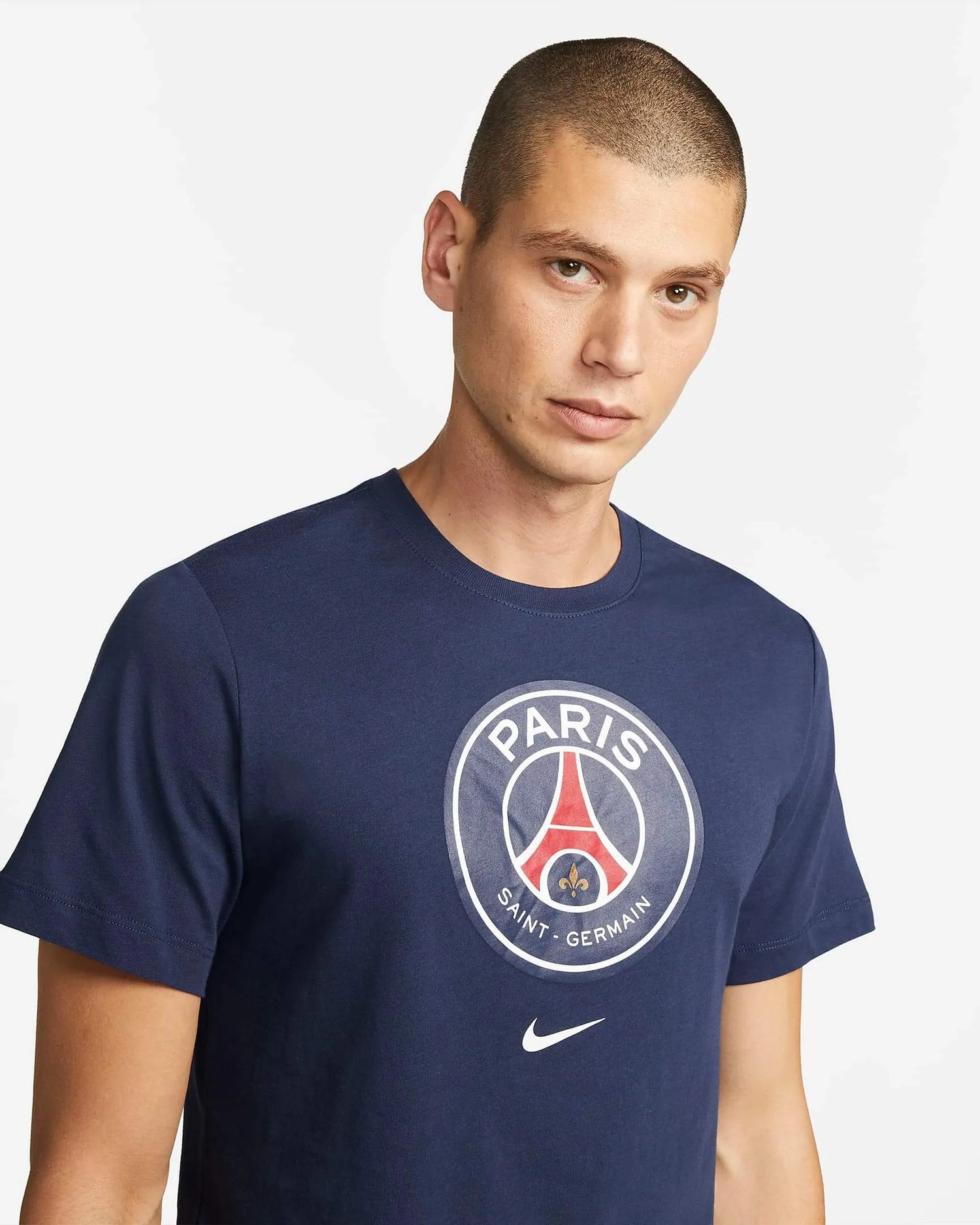 Nike 2022-23 PSG Crest Tee - Navy (Detail 1)