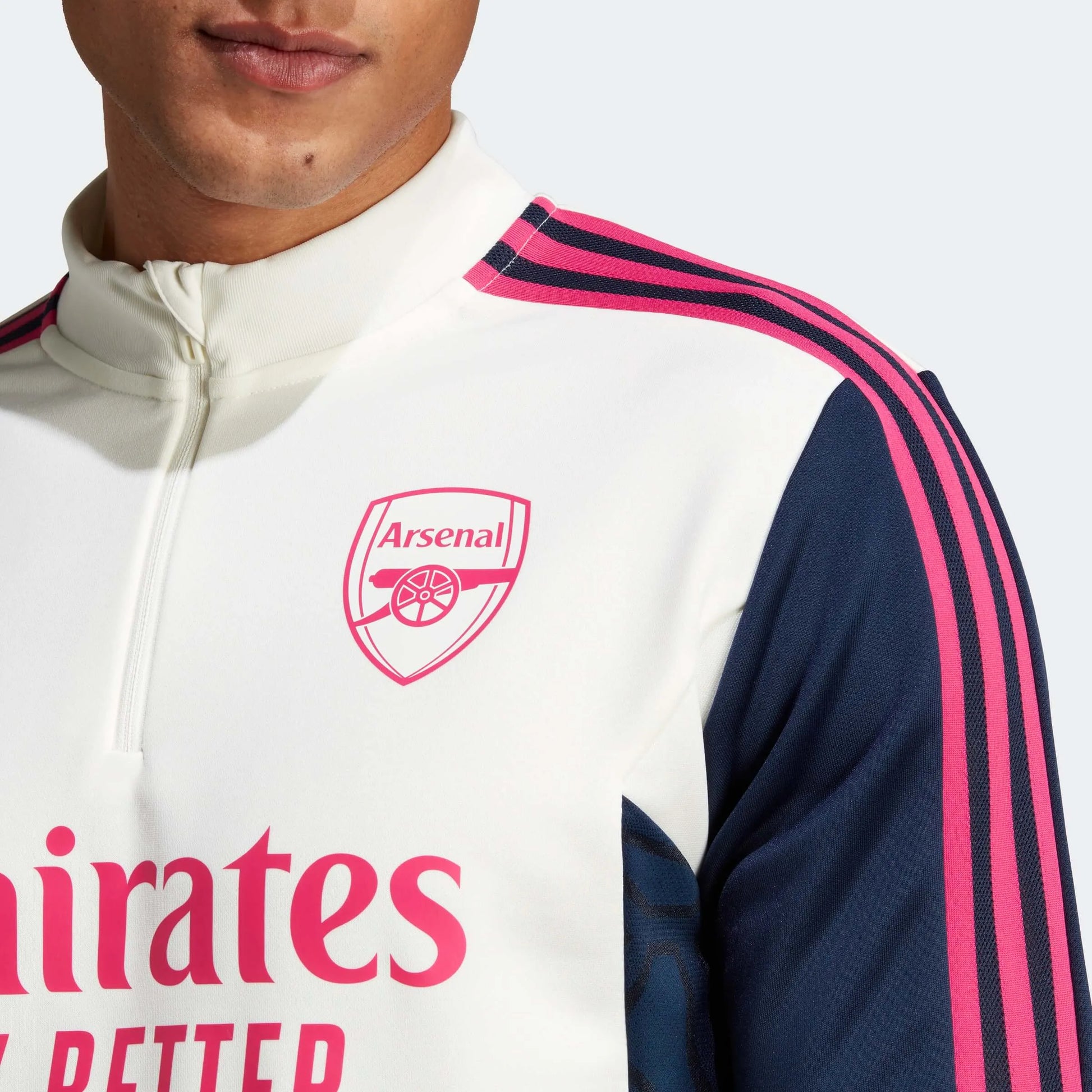 adidas 2023 Arsenal Condivo 22 Training Top - Off White-Collegiate Navy (Detail 1)