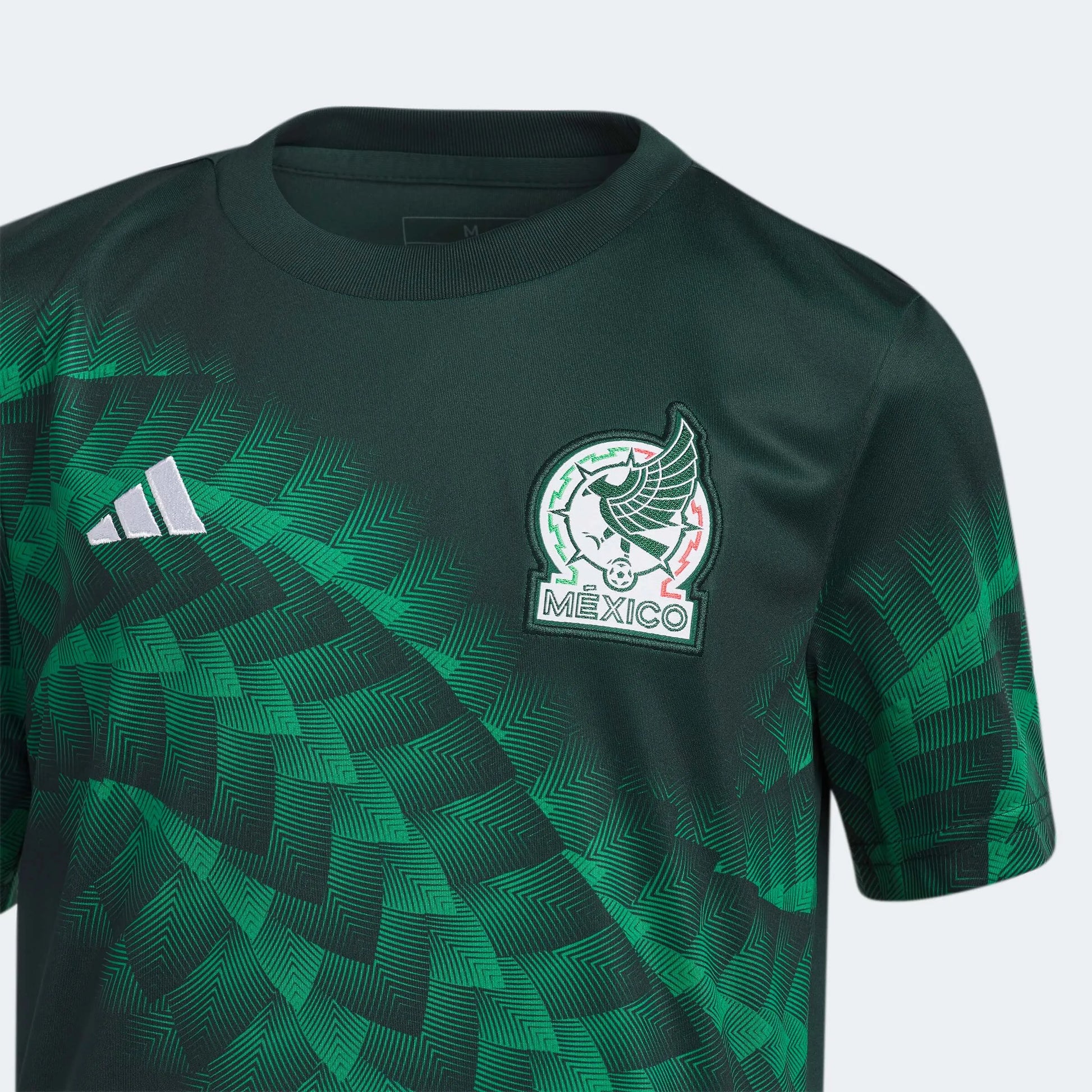 adidas 2022-23 Mexico Youth Pre-Match Jersey - Green Night-Vivid Green (Detail 1)