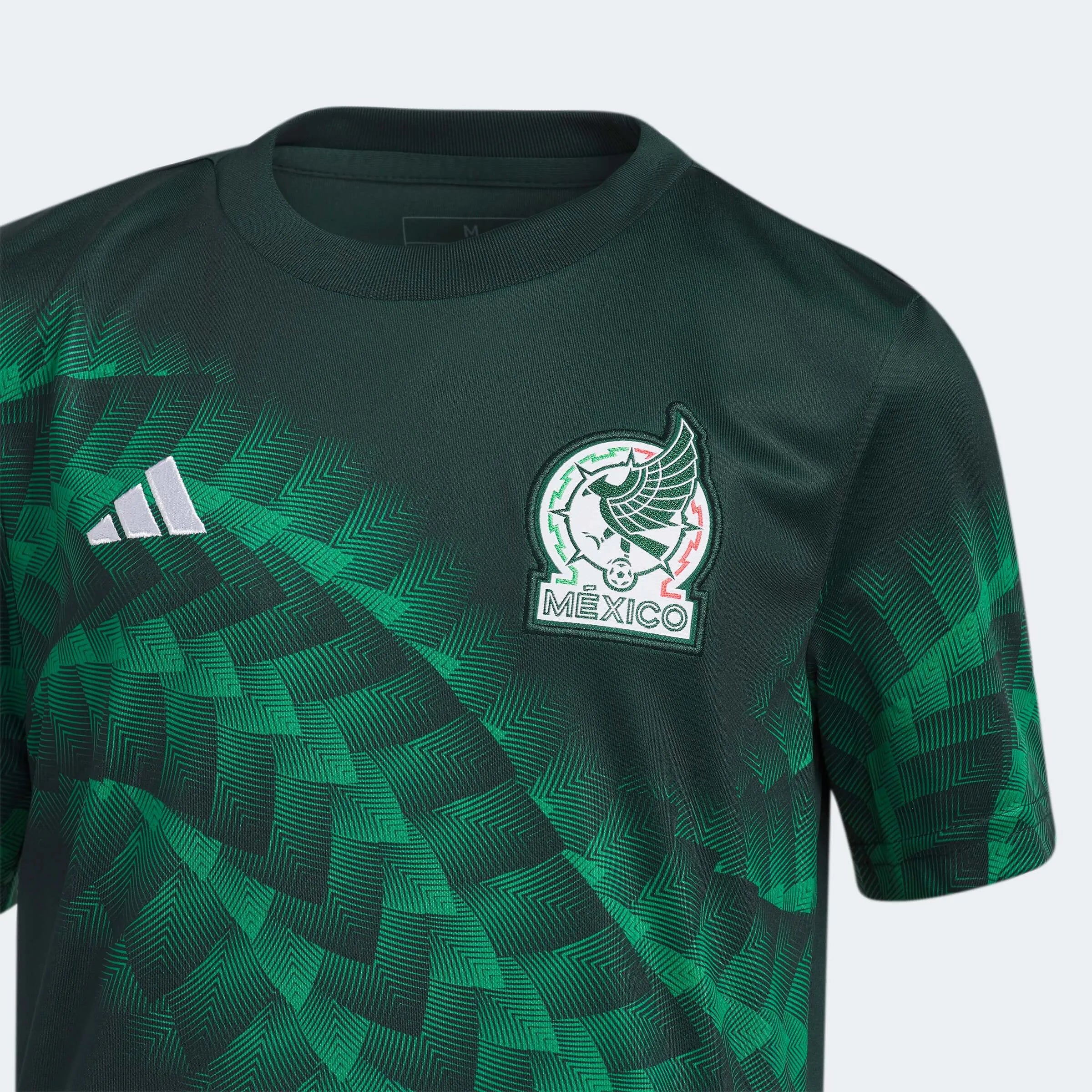 adidas 2022-23 Mexico Youth Pre-Match Jersey - Green Night-Vivid Green (Detail 1)