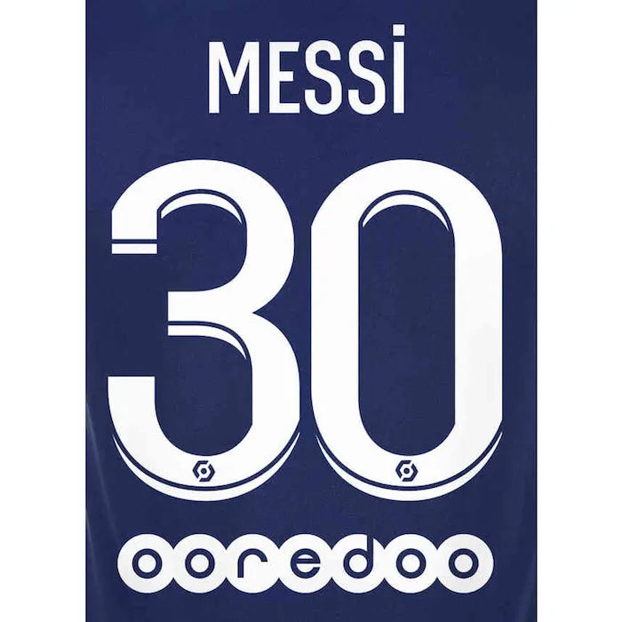 PSG 2021/22 Home Messi #30 Jersey Name Set (Main)