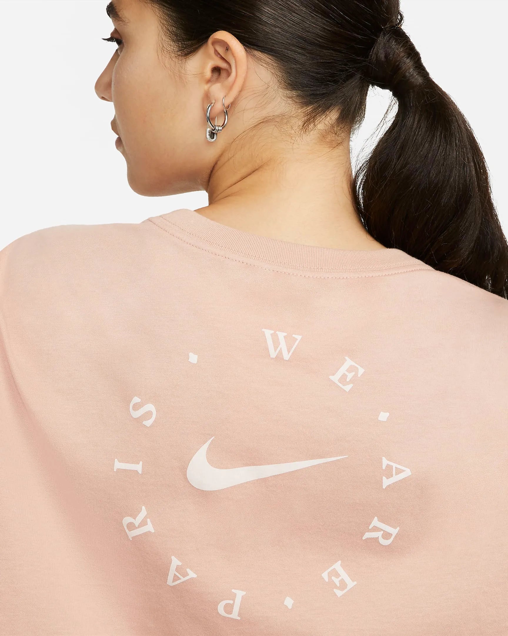 Nike 2022-23 PSG Women's Cropped Tee - Rose Whisper (Detail 2)