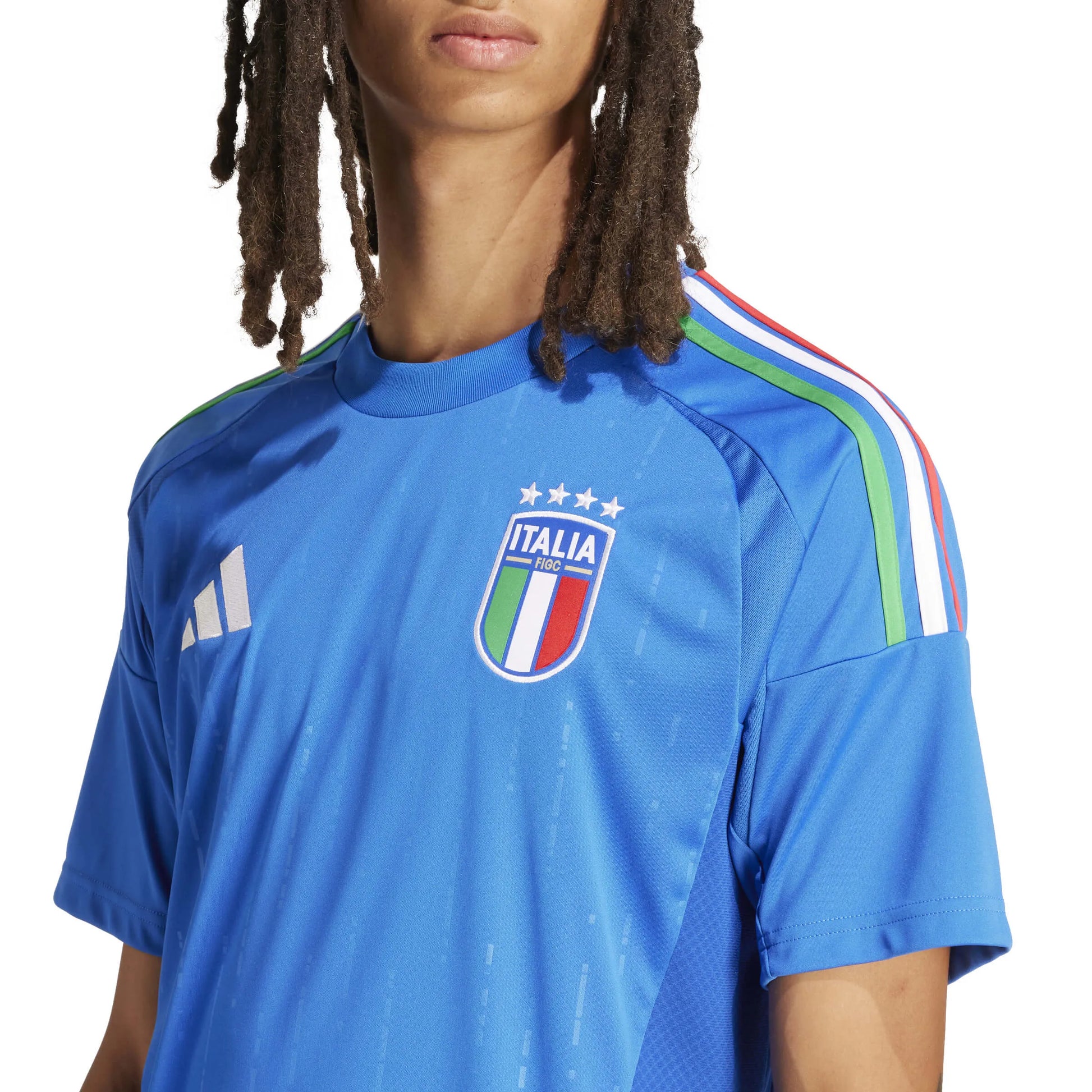 adidas 2024-25 Italy Men's Stadium Home Jersey (Detail 1)