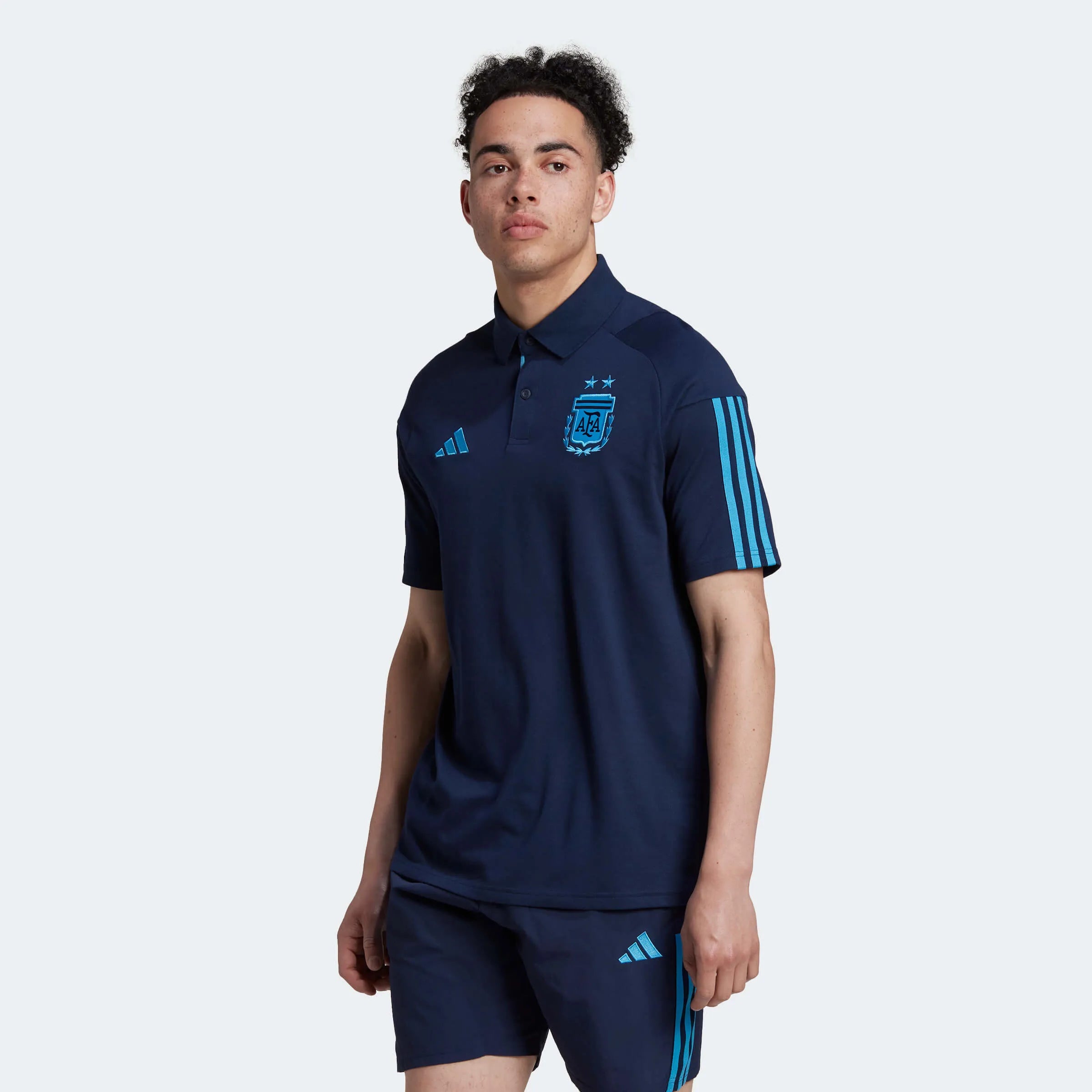 adidas 2022-23 Argentina Polo Night Indigo (Model - Front)
