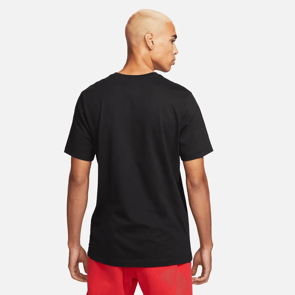 Nike 2022-23 France Mbappe Tee - Black (Model - Back)