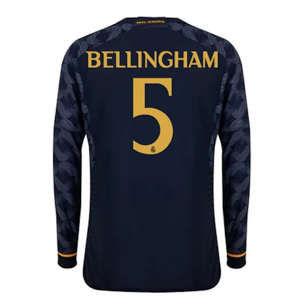 adidas 2023-24 Real Madrid Men's Away Long-Sleeve Jersey