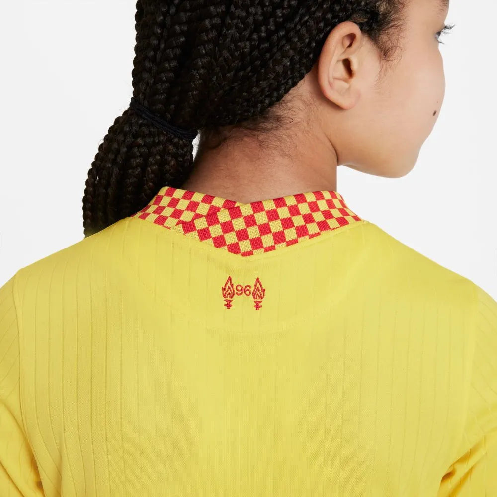 Nike 2021-22 Liverpool Youth Third Jersey - Yellow (Detail 2)