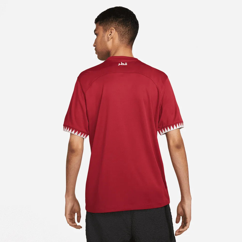 Nike 2022-23 Qatar Home Jersey - Desert Maroon-White (Model - Back)