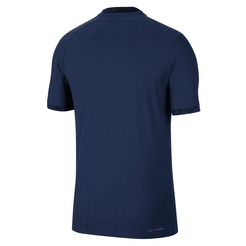 Nike 2022-23 France Home Vapor Match Authentic Jersey Navy-Gold (Back)