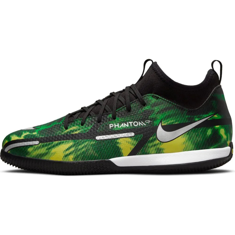 Nike JR Phantom GT2 Academy DF SW IC - Black-Green Strike (Side 1)