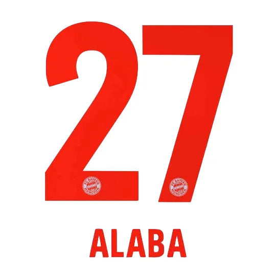 Bayern Munich 2020/21 Away Alaba #27 Jersey Name Set