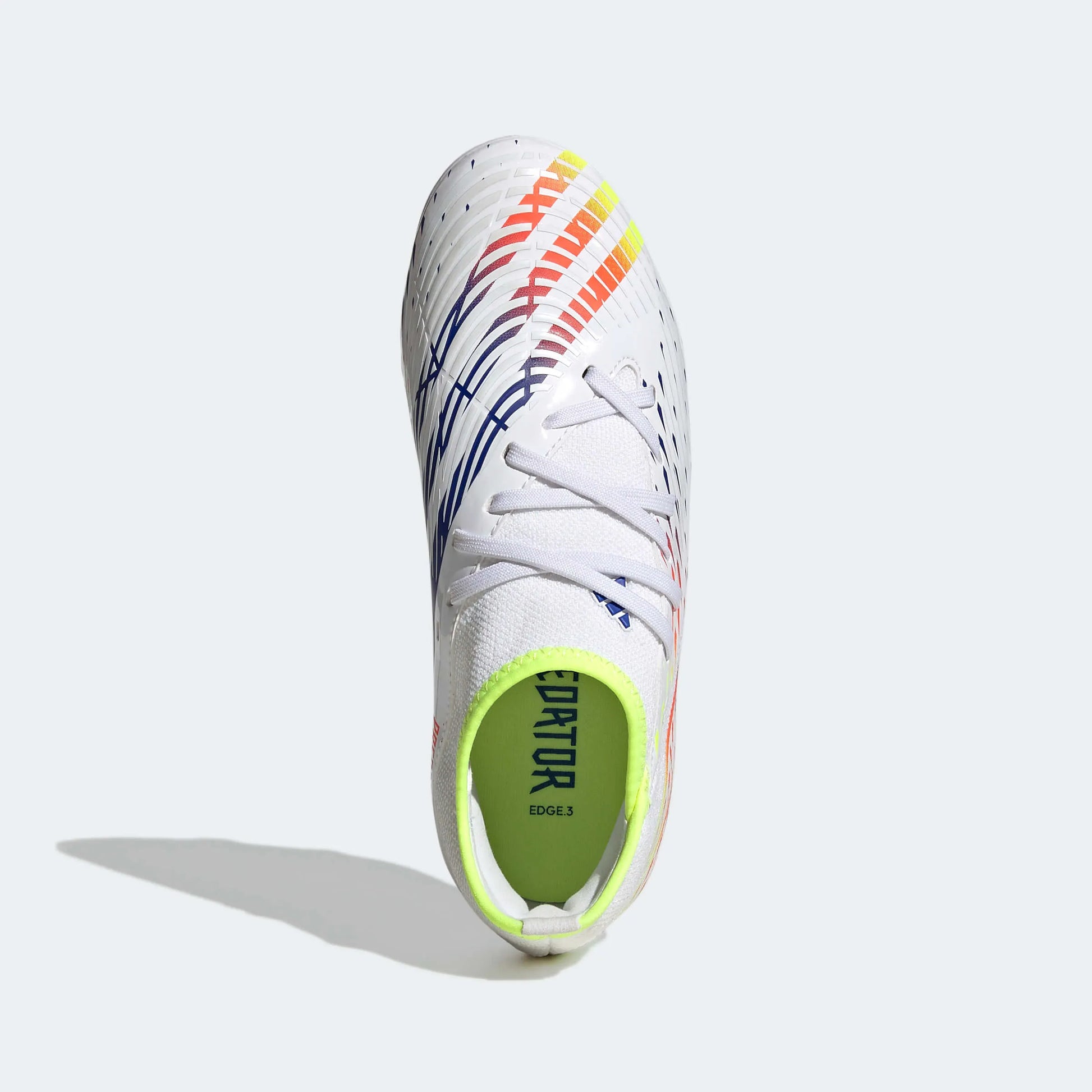 adidas Jr Predator Edge.3 FG J - White-Yellow-Blue (Top)