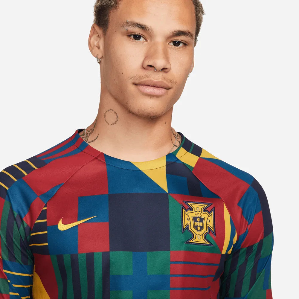 Nike 2022-23 Portugal Long-Sleeve Pre-Match Jersey (Detail 1)