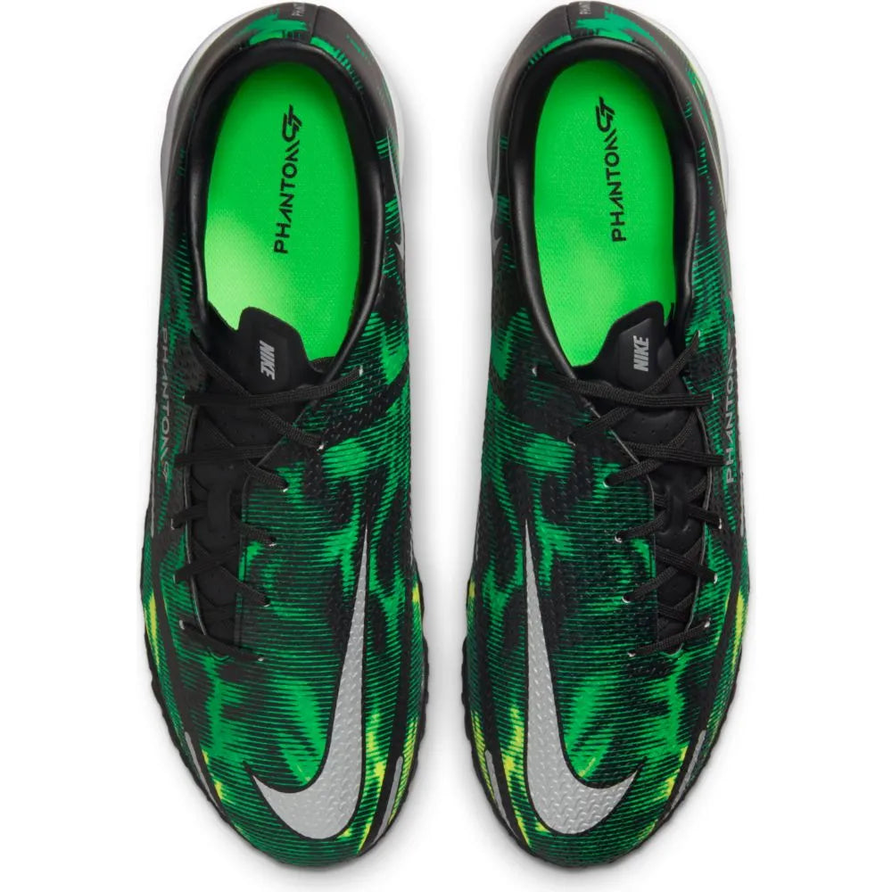 Nike Phantom FT2 Academy SW TF - Black-Green Strike (Pair - Top)