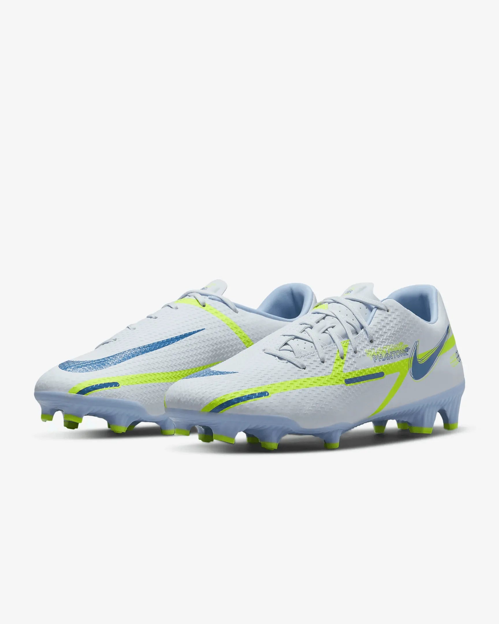 Nike Phantom GT2 Academy FG-MG - Grey-Blue (Pair - Diagonal)