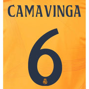 Real Madrid 2024-25 Away CAMAVINGA #6 Official Name Set (Back)
