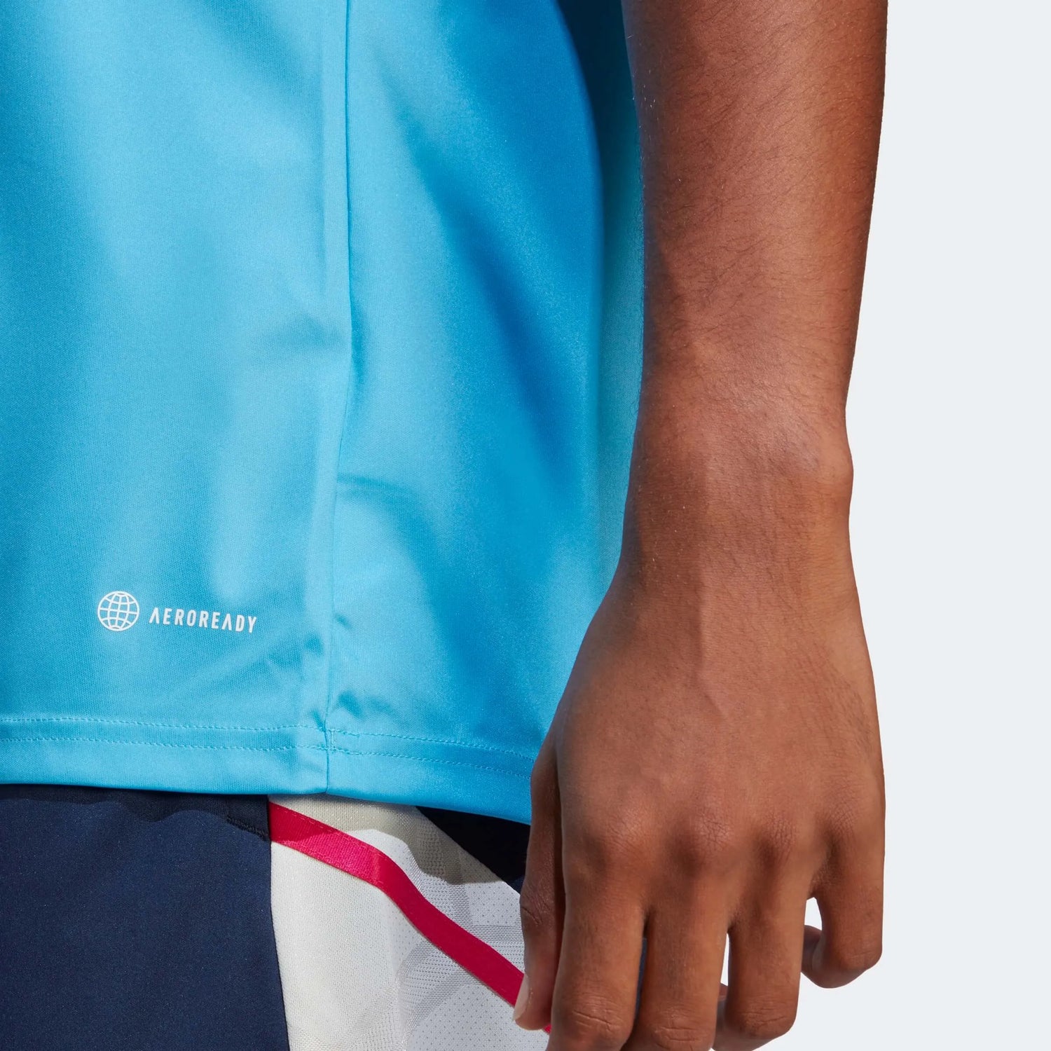 adidas 2023 Arsenal Pre-Match Jersey - Navy-Magenta-Sky Rush (Detail 2)