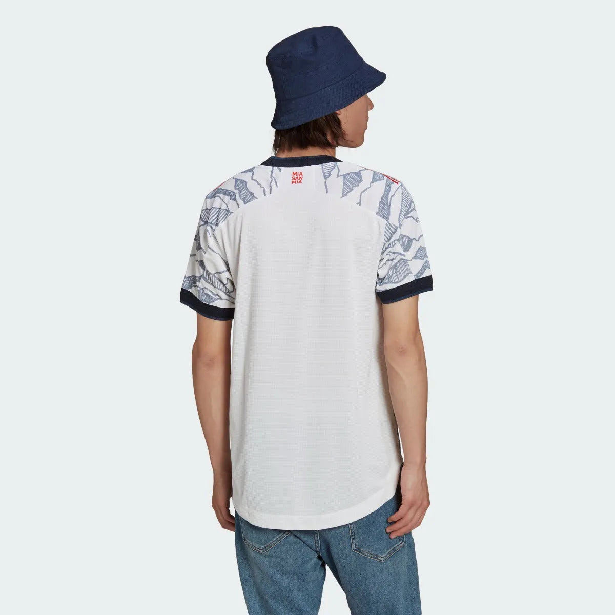 Adidas 2021-22 Bayern Munich Authentic Third Jersey - White (Model - Back)