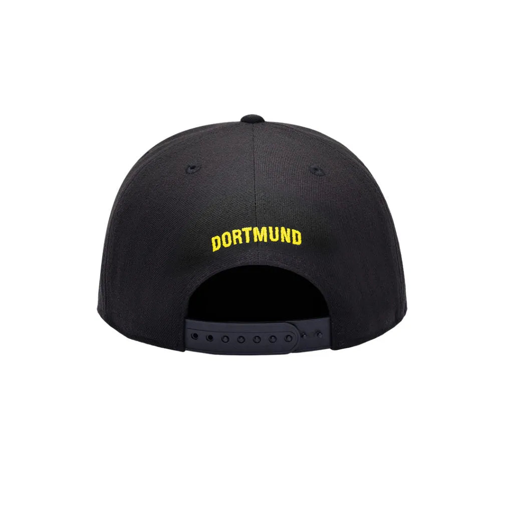 FI Collection Borussia Dortmund Elite Snapback Hat - Black (Back)