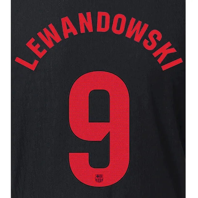 Barcelona 2024/25 Away LEWANDOWSKI #9 Official Name Set (Back)