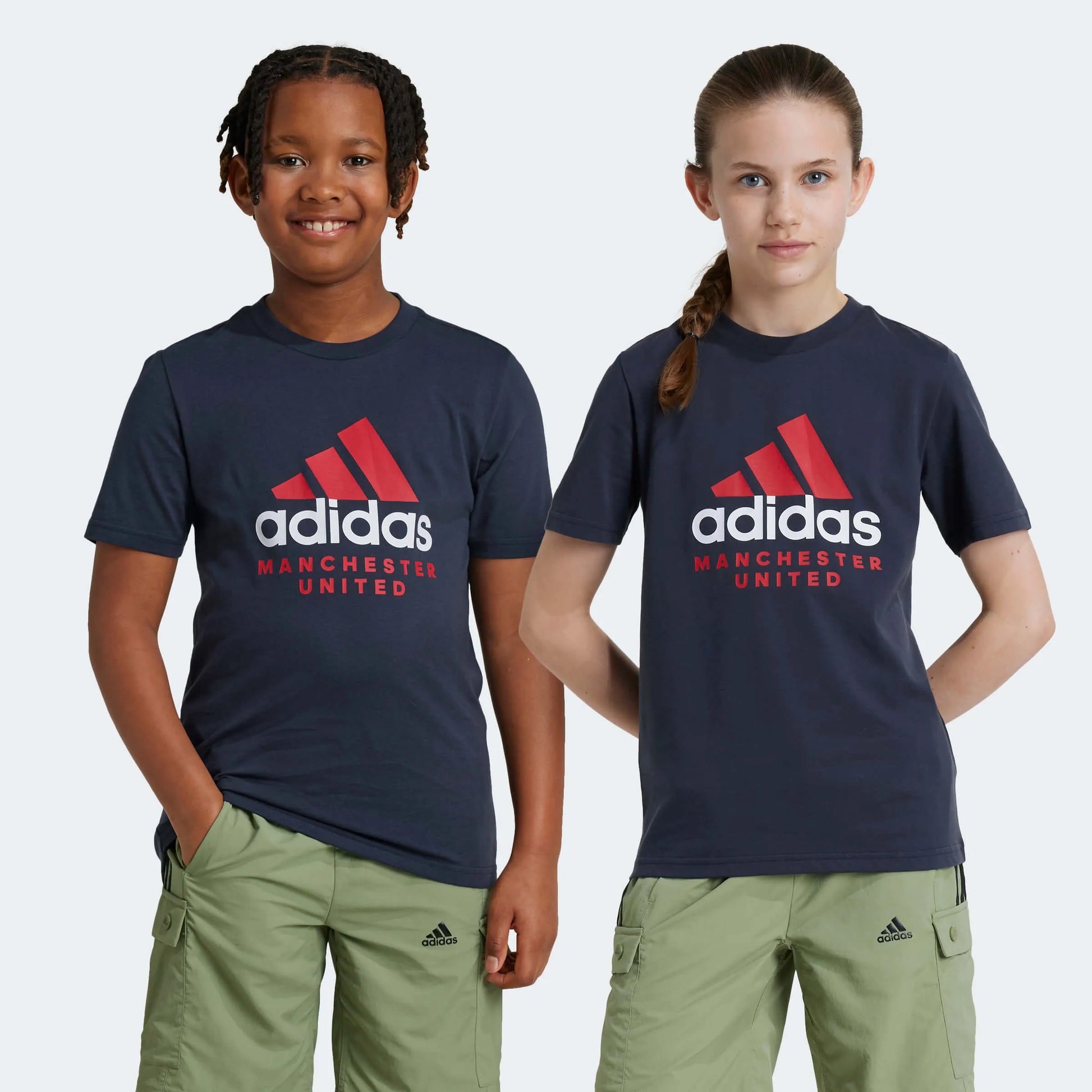 adidas 2024-25 Manchester United Youth Tee (Models - Front)