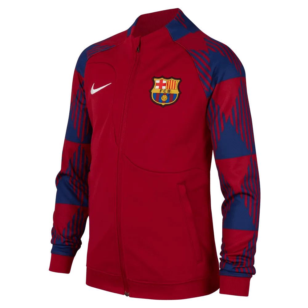 Nike 2023-24 Barcelona Youth Anthem Jacket - Noble Red (Front)