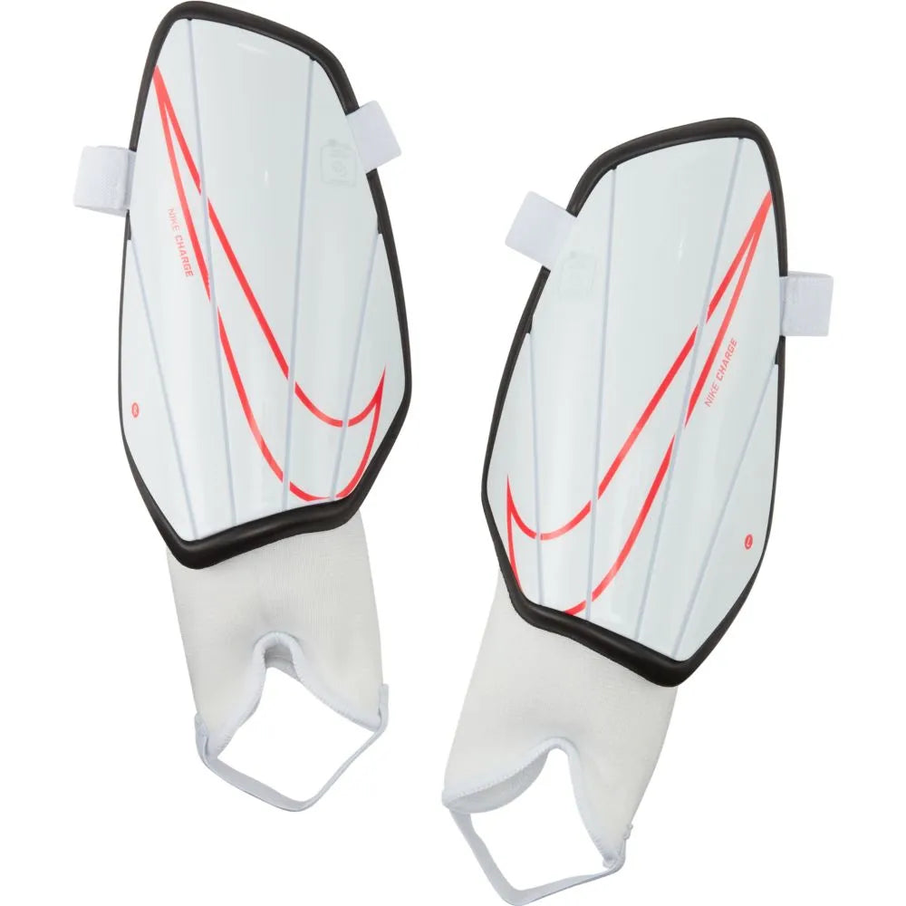 Nike Charge Shin Guard - White-Crimson