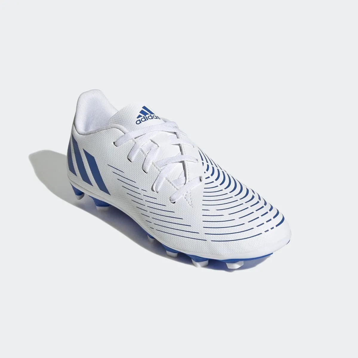 adidas Kids Predator Edge .4 FxG - White-Hi Res Blue (Diagonal 1)