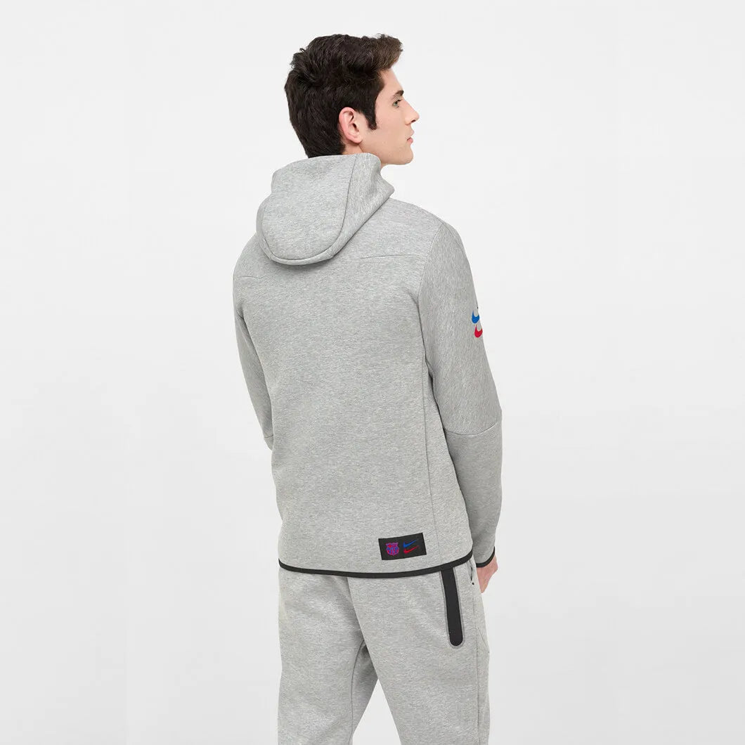 Nike 2022-23 Barcelona Men's Tech Fleece Windrunner Full-Zip Hoodie (Model - Back)