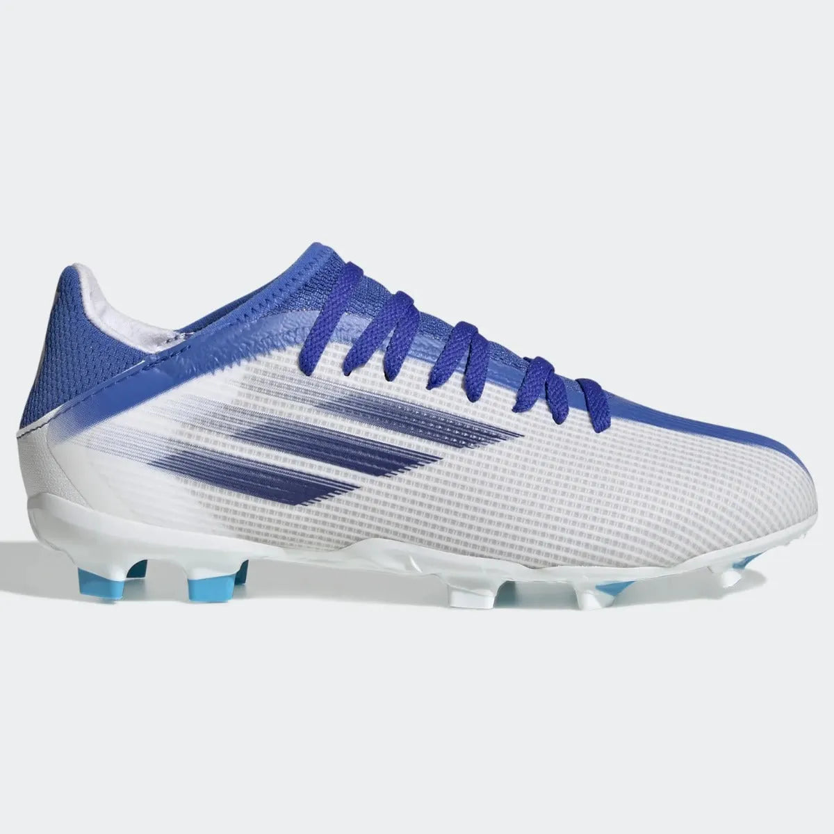 adidas JR X Speedflow .3 FG - White-Hi Res Blue (Side 1)