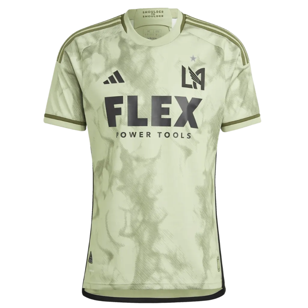 adidas 2023-24 LAFC Authentic Away Jersey - Magic Lime-Tent Green (Front)