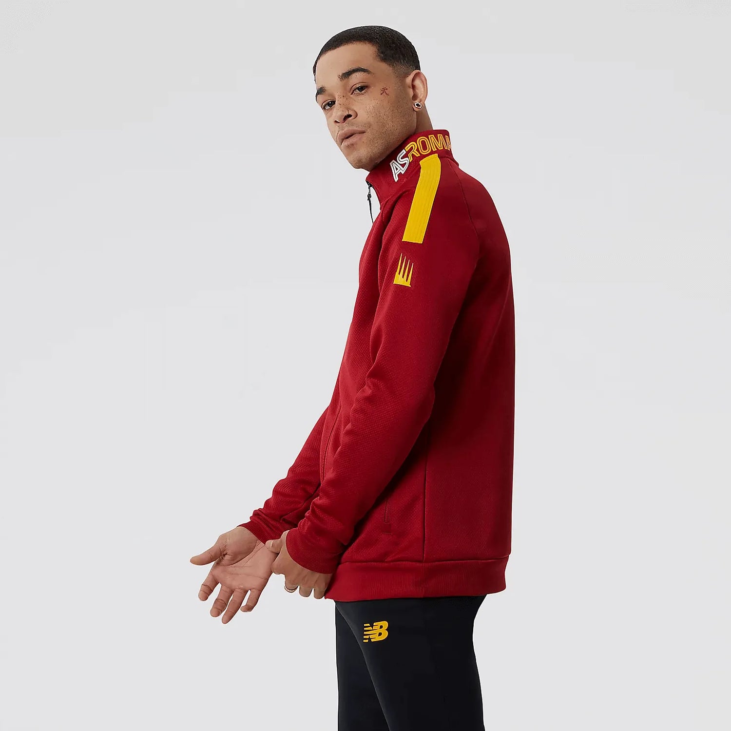 New Balance 2022-23 Roma Home Jacket - Burgundy (Model - Side)