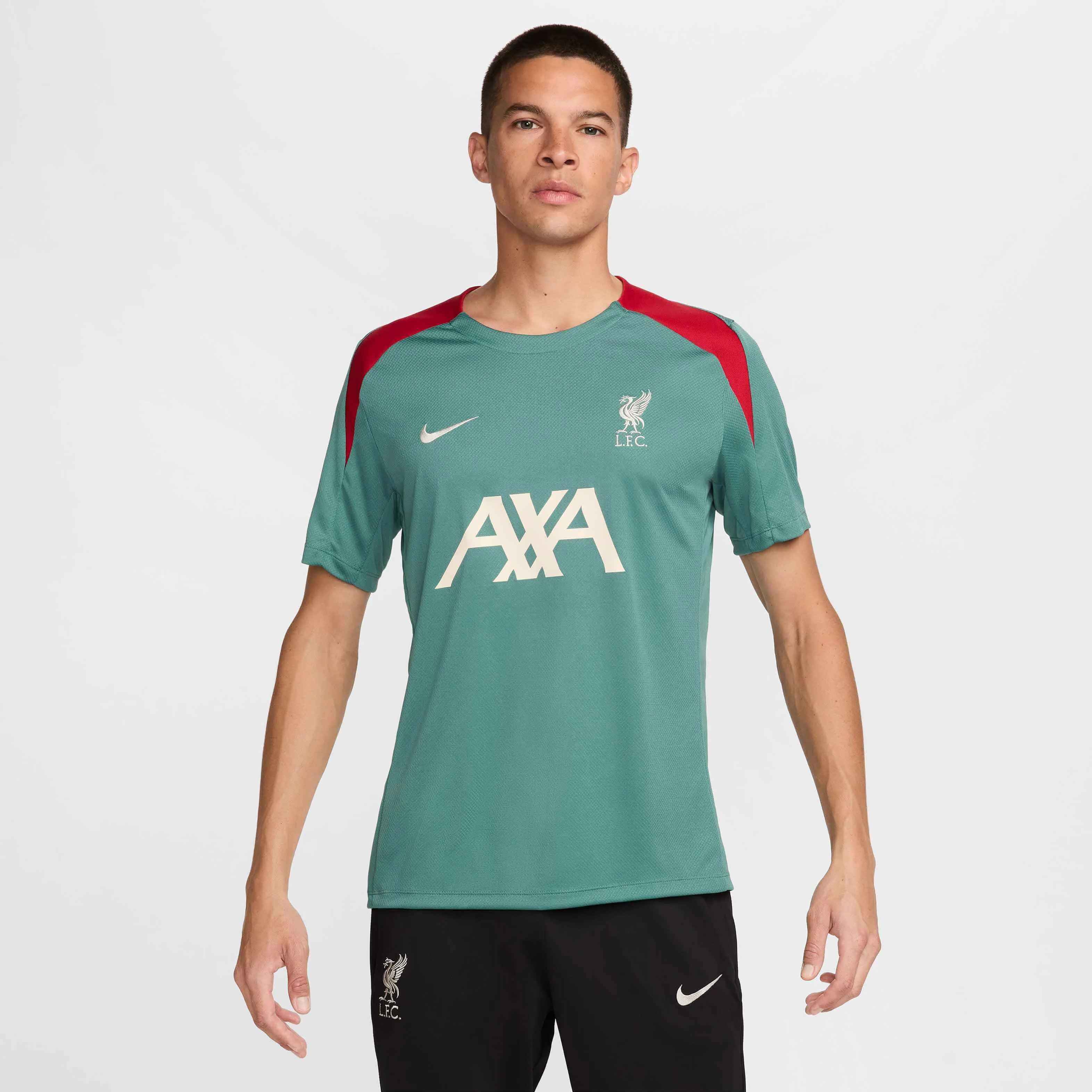 Nike 2024-25 Liverpool Men's Strike Top Bicoastal Bicoastal Gym Red Light Orewood Brown (Model - Front)